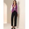 imageAllegra K Womens Suit Vest Double Breasted Business Lapel Dressy Waistcoat VestDark Purple