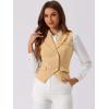 imageAllegra K Womens Suit Vest Double Breasted Business Lapel Dressy Waistcoat VestKhaki