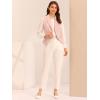 imageAllegra K Womens Suit Vest Double Breasted Business Lapel Dressy Waistcoat VestPink
