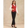 imageAllegra K Womens Suit Vest Double Breasted Business Lapel Dressy Waistcoat VestRed