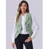 imageAllegra K Womens Suit Vest Double Breasted Business Lapel Dressy Waistcoat VestSea Green