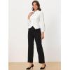 imageAllegra K Womens Suit Vest Double Breasted Business Lapel Dressy Waistcoat VestWhite