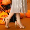 imageAllegra K Womens T Strap Open Toe Stiletto Heel SandalsBeige