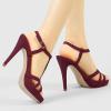 imageAllegra K Womens T Strap Slingback Platform Stiletto Heel SandalsBurgundy