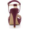 imageAllegra K Womens T Strap Slingback Platform Stiletto Heel SandalsBurgundy
