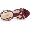 imageAllegra K Womens T Strap Slingback Platform Stiletto Heel SandalsBurgundy