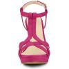 imageAllegra K Womens T Strap Slingback Platform Stiletto Heel SandalsHot Pink
