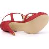 imageAllegra K Womens T Strap Slingback Platform Stiletto Heel SandalsRed