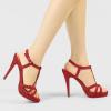 imageAllegra K Womens T Strap Slingback Platform Stiletto Heel SandalsRed