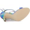 imageAllegra K Womens Tie Dye Lace Up Stiletto Heel SandalsGreen Blue