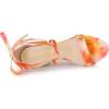 imageAllegra K Womens Tie Dye Lace Up Stiletto Heel SandalsOrange