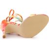 imageAllegra K Womens Tie Dye Lace Up Stiletto Heel SandalsOrange