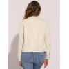 imageAllegra K Womens TurnDown Collar Flap Pockets Snap Button Faux Suede JacketBeige