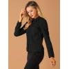 imageAllegra K Womens TurnDown Collar Flap Pockets Snap Button Faux Suede JacketBlack