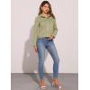 imageAllegra K Womens TurnDown Collar Flap Pockets Snap Button Faux Suede JacketLight Green