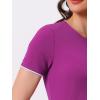 imageAllegra K Womens Work Sheath Dresses Crewneck Pencil Business Peplum DressPurple