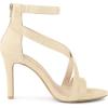 imageAllegra K Womens Zipper Ankle Strap Stiletto Heel SandalsBeige