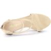 imageAllegra K Womens Zipper Ankle Strap Stiletto Heel SandalsBeige