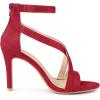 imageAllegra K Womens Zipper Ankle Strap Stiletto Heel SandalsRed
