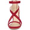 imageAllegra K Womens Zipper Ankle Strap Stiletto Heel SandalsRed