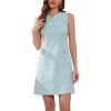 imageAllegra K Tweed Dress for Womens Elegant Plaid Sleeveless Summer Business Casual Above The Knee DressesBlue Apricot Silver