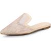 imageAllegra K Womens Pointed Toe Floral Embroidery Flats MulesBeige