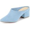 imageAllegra K Womens Pointed Toe Slip On Block Heel Slide Sky Blue Mules 65 M US