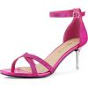 imageAllegra K Womens Sparkly Glitter Ankle Straps Stiletto Clear Heels SandalsHot Pink