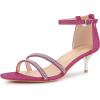 imageAllegra K Womens Stiletto Kitten Heels Glitter Heel SandalsHot Pink