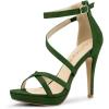 imageAllegra K Womens Strappy Platform Stiletto Heels SandalsGreen