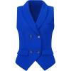 imageAllegra K Womens Suit Vest Double Breasted Business Lapel Dressy Waistcoat VestRoyal Blue