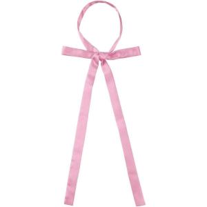 imageAllegra K Womens Long Self Tie Solid Color Ribbon Bowknot Neckwear Cosplay Elegant Neck BowtiePink