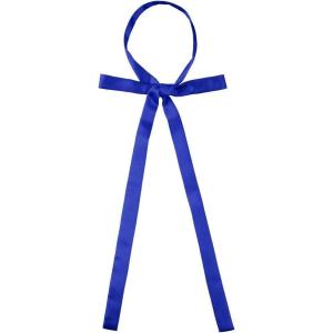 imageAllegra K Womens Long Self Tie Solid Color Ribbon Bowknot Neckwear Cosplay Elegant Neck BowtieRoyal Blue