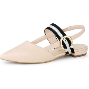 imageAllegra K Womens Pointed Toe Slingback Flat MulesKhaki