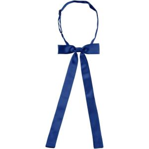 imageAllegra K Womens PreTied Adjustable String Bow Tie with Long Ribbon Solid Color Uniform BowtiesNavy Blue