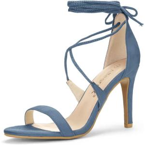 imageAllegra K Womens Stiletto Heel Laceup SandalsHaze Blue