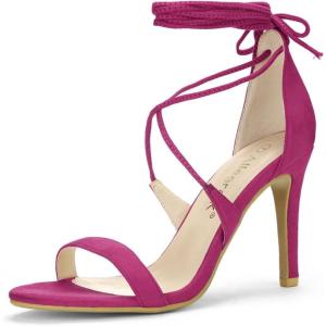 imageAllegra K Womens Stiletto Heel Laceup SandalsHot Pink