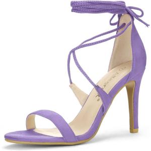 imageAllegra K Womens Stiletto Heel Laceup SandalsPurple