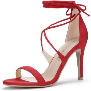 imageAllegra K Womens Stiletto Heel Laceup SandalsRed