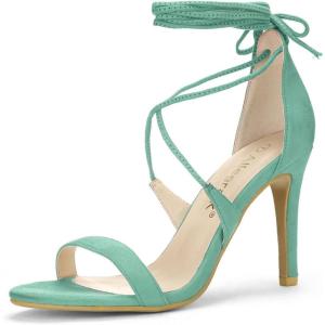 imageAllegra K Womens Stiletto Heel Laceup SandalsTurquoise Green