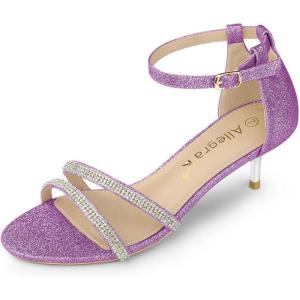 imageAllegra K Womens Stiletto Kitten Heels Glitter Heel SandalsPurple