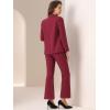 imageAllegra K 2 Piece Work Suit for Womens Business Formal DoubleBreasted Blazer and Pants SetBurgundy