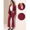 imageAllegra K 2 Piece Work Suit for Womens Business Formal DoubleBreasted Blazer and Pants SetBurgundy