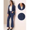 imageAllegra K 2 Piece Work Suit for Womens Business Formal DoubleBreasted Blazer and Pants SetDark Blue