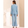 imageAllegra K 2 Piece Work Suit for Womens Business Formal DoubleBreasted Blazer and Pants SetGray Blue