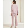 imageAllegra K 2 Piece Work Suit for Womens Business Formal DoubleBreasted Blazer and Pants SetPink