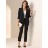 imageAllegra K Blazers for Womens Open Front Casual Outfits Work Office Suit Jackets Ruched 34 Sleeve BlazerBlack