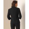 imageAllegra K Blazers for Womens Open Front Casual Outfits Work Office Suit Jackets Ruched 34 Sleeve BlazerBlack
