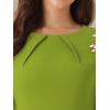 imageAllegra K Elegant Business Dress for Womens Cap Sleeve Belted Wear to Work Sheath DressesLight Green