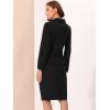imageAllegra K Skirt Suit Sets for Womens 2 Piece Formal Office Notched Lapel Peplum Jacket Blazer Pencil Skirts SetBlack